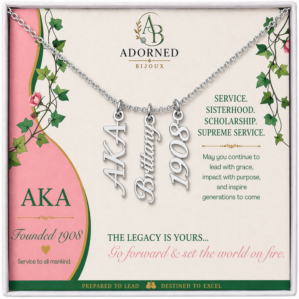 The AKA Legacy Custom Name Necklace