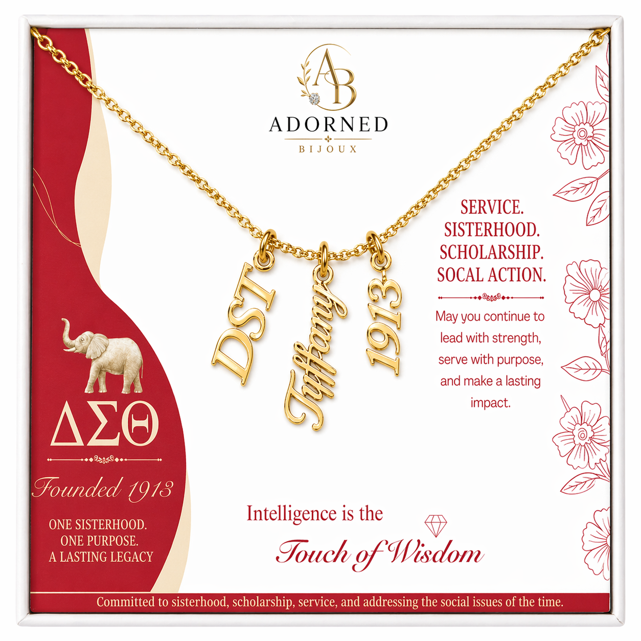 DST Sisterhood Custom Necklace