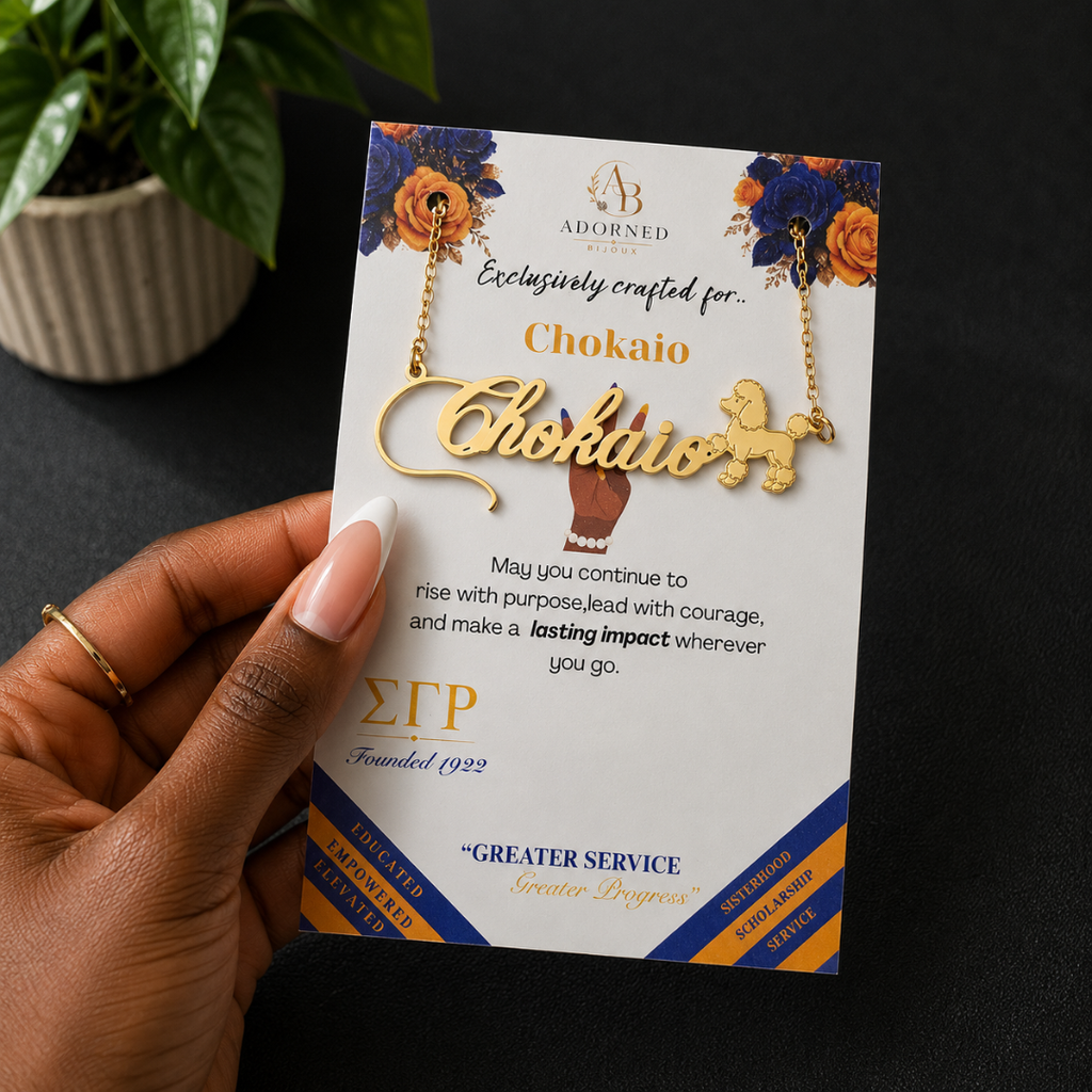 The Symbol of Sisterhood Script Pendant
