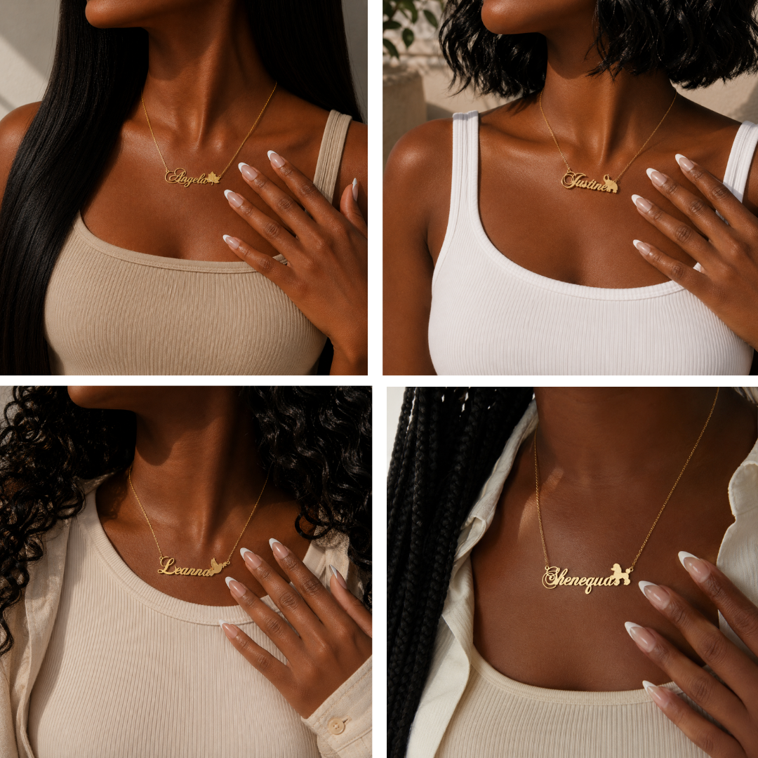 The Symbol of Sisterhood Script Pendant
