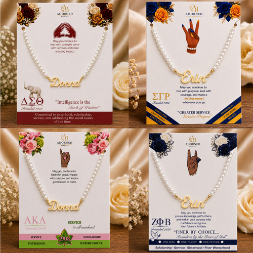 A Sisterhood of Pearls Name Pendant