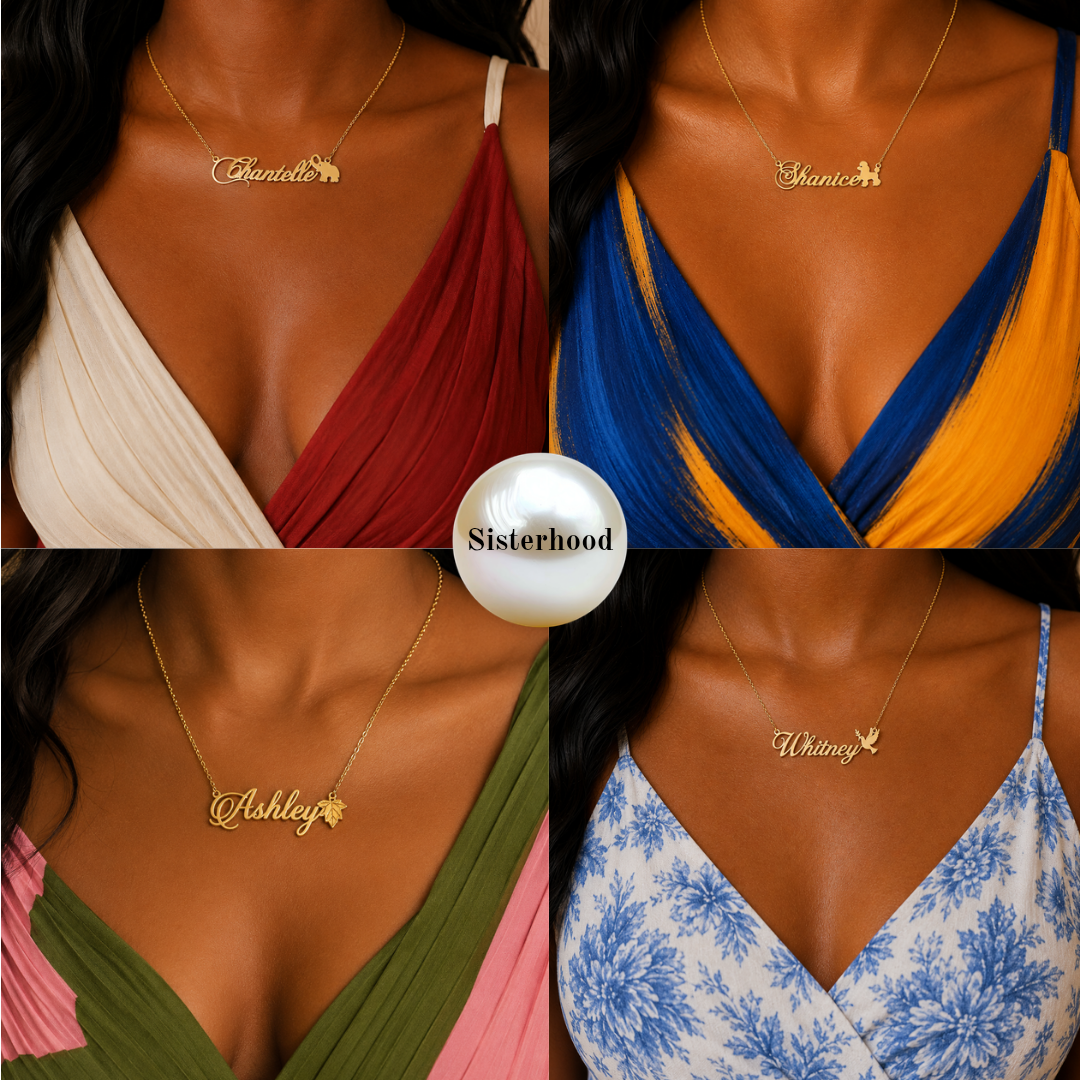 The Symbol of Sisterhood Script Pendant