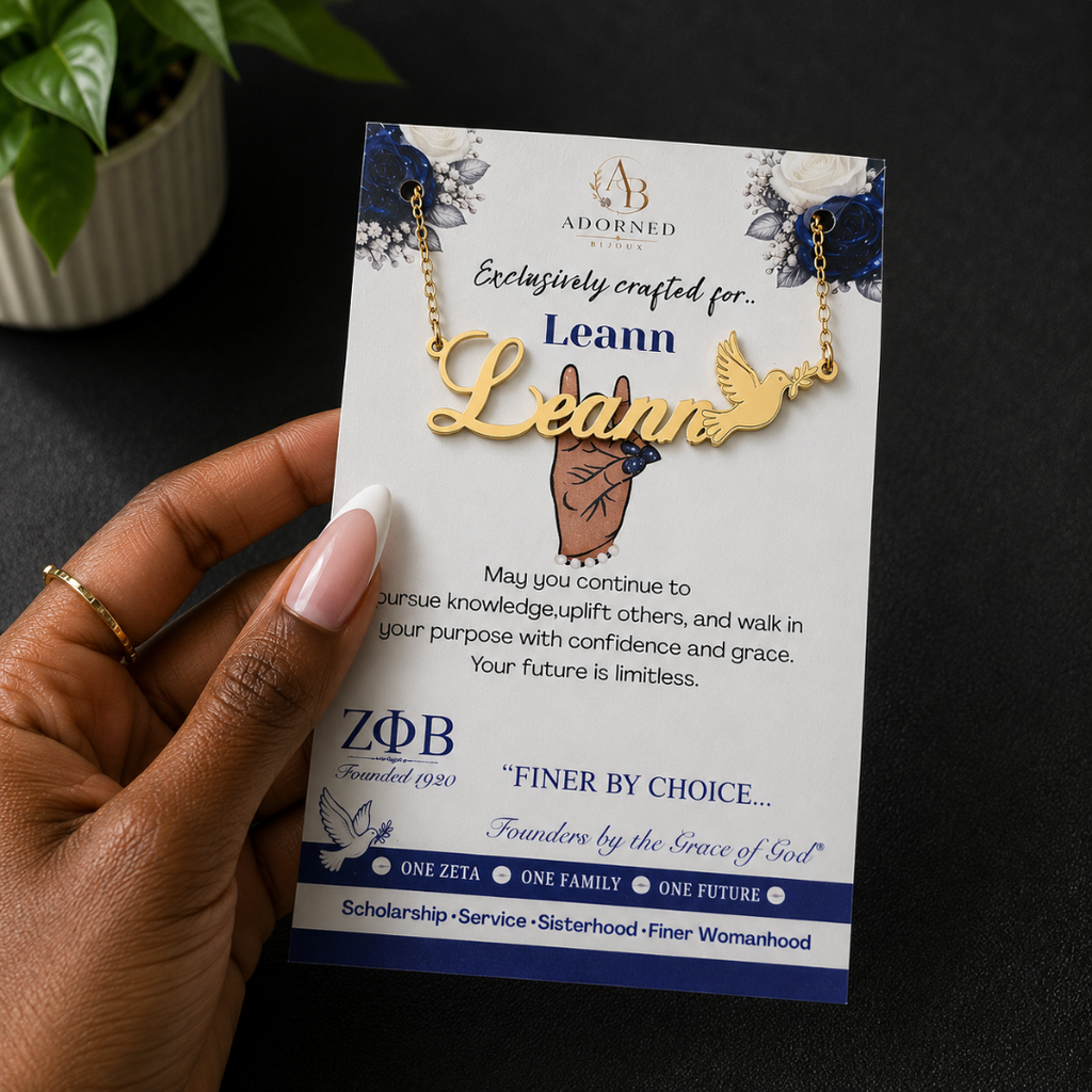 The Symbol of Sisterhood Script Pendant